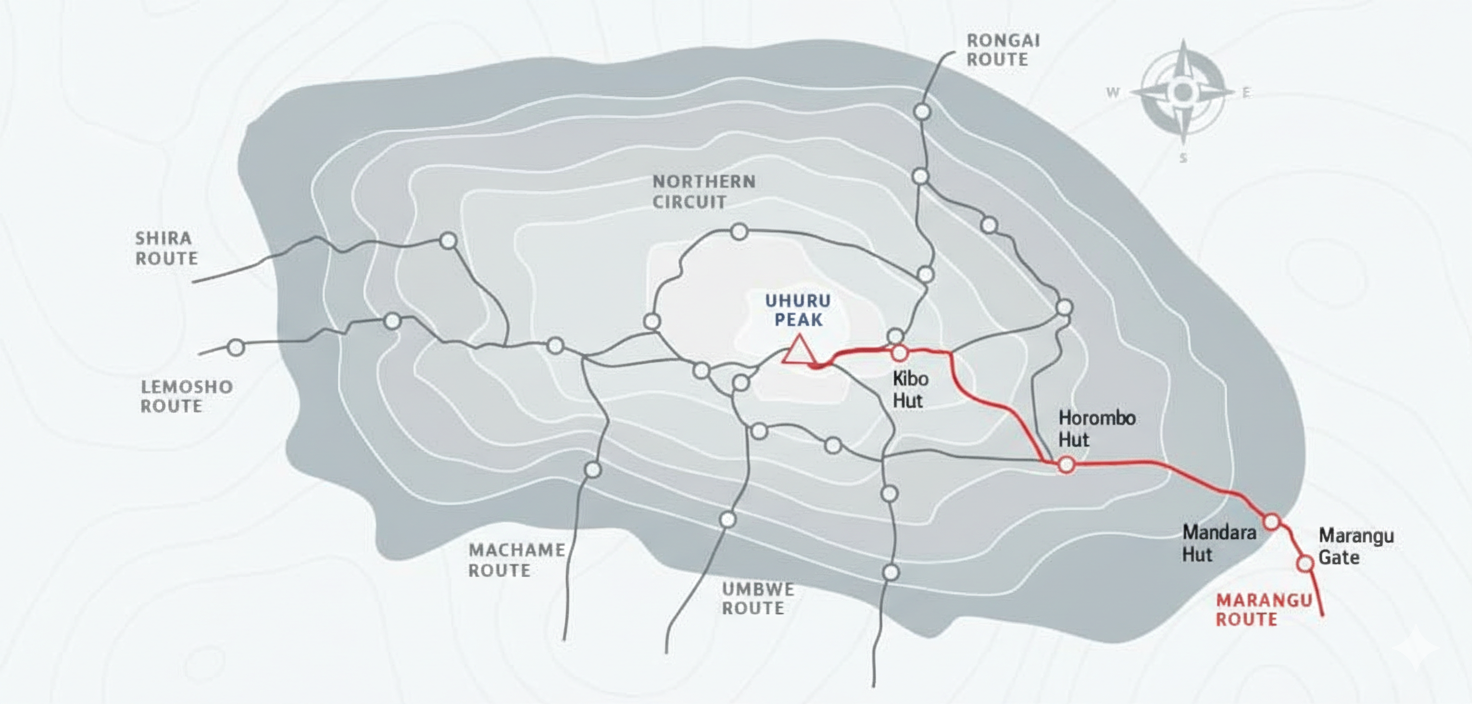 Marangu Route Elevation Profile